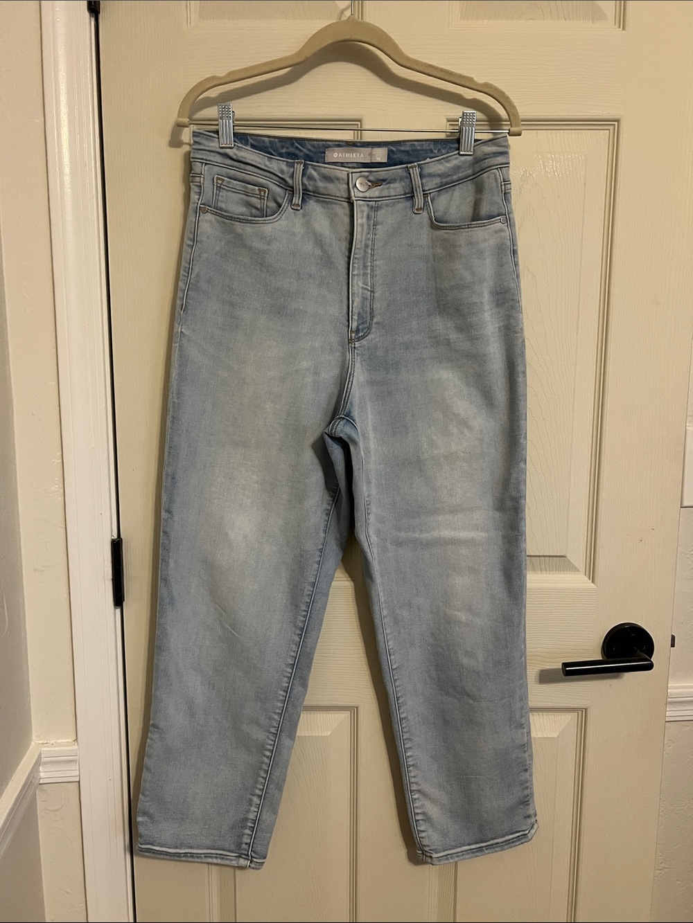 Athleta Light Wash Stretch Jeans Size 10 Straight Leg